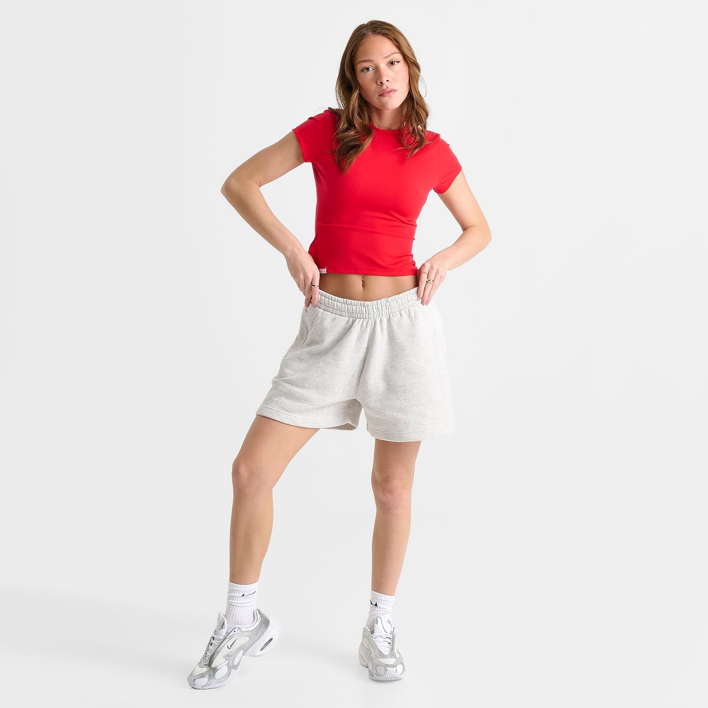 Women's DAILYSZN Fleece Shorts - Light Grey Marl