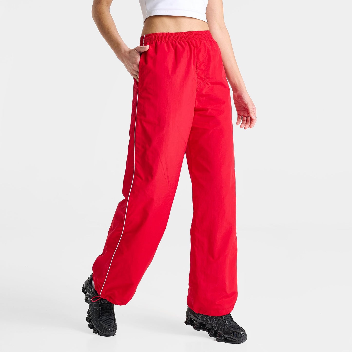 Women's DAILYSZN Weather-Resistant Piped Woven Pants - True Red