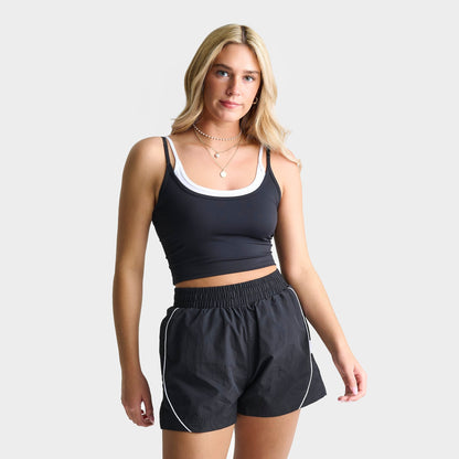 Women's DAILYSZN All Day Double Tank - Black/White