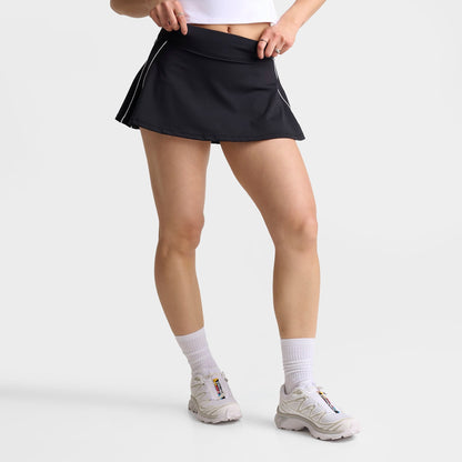 Women's DAILYSZN Piped Active Skort - Black
