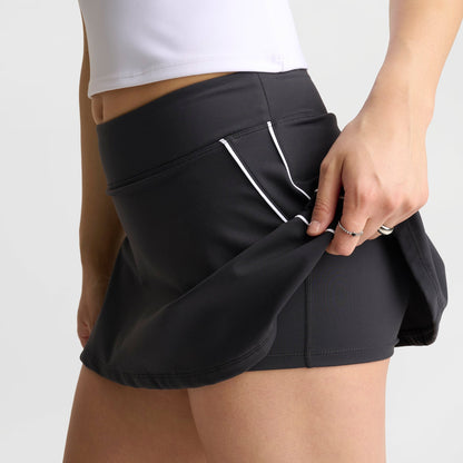 Women's DAILYSZN Piped Active Skort - Black