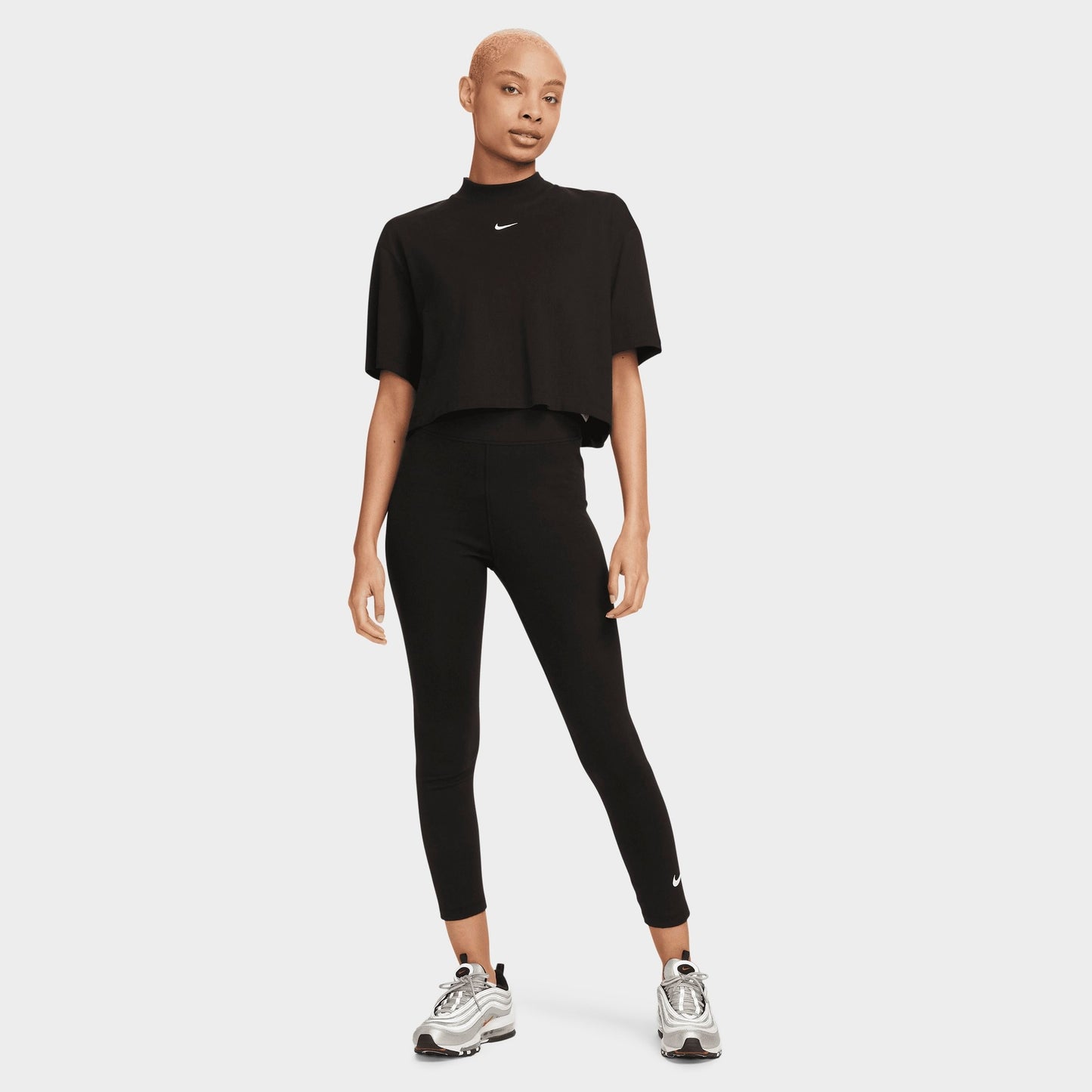 Women's Nike Sportswear Classic High-Waisted 7/8 Leggings - Black/Sail