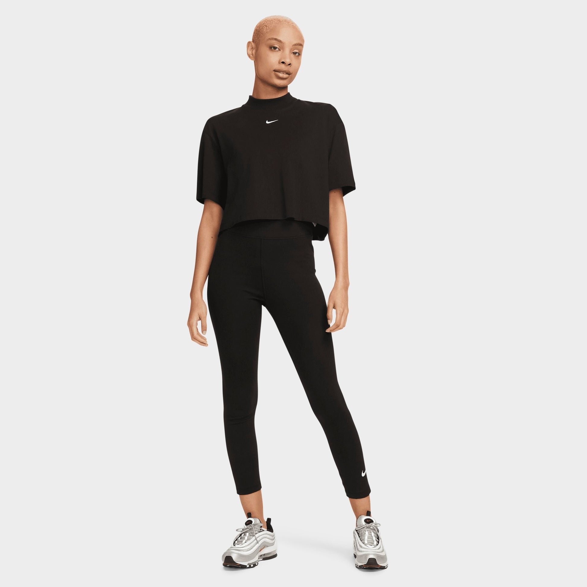 Women's Nike Sportswear Classic High-Waisted 7/8 Leggings - Black/Sail