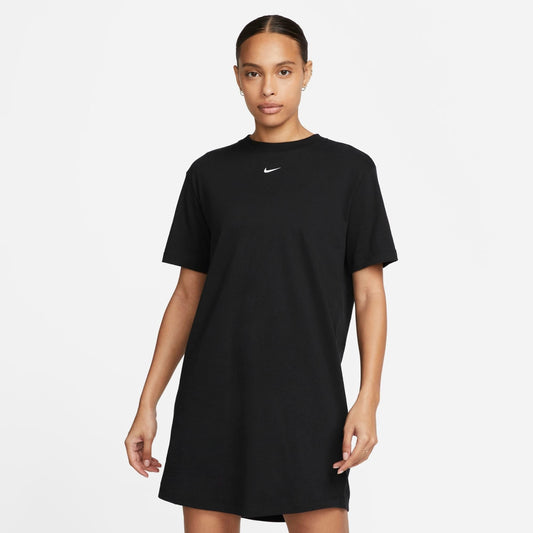Women's Nike Sportswear Essential Short-Sleeve T-Shirt Dress - Black/White