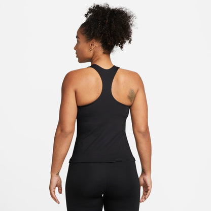 Women's Nike Swoosh Medium-Support Padded Sports Bra Tank - Black/Black/White