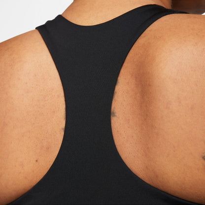 Women's Nike Swoosh Medium-Support Padded Sports Bra Tank - Black/Black/White