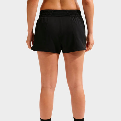 Women's Nike One Dri-FIT Mid-Rise 3" Brief-Lined Shorts - Black/White
