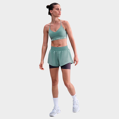 Women's Nike One Dri-FIT Mid-Rise 3" Brief-Lined Shorts - Cannon/Reflective Silver