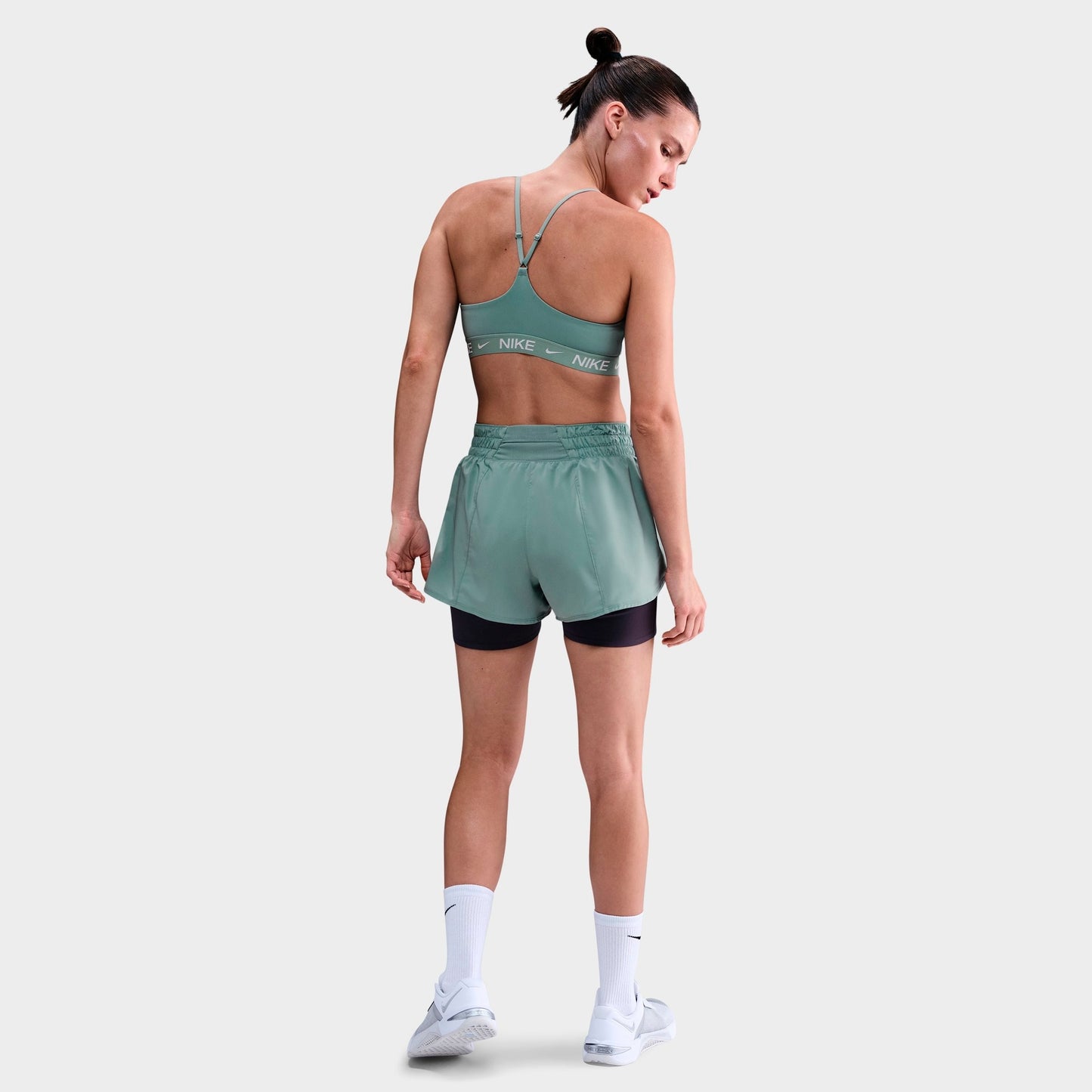 Women's Nike One Dri-FIT Mid-Rise 3" Brief-Lined Shorts - Cannon/Reflective Silver