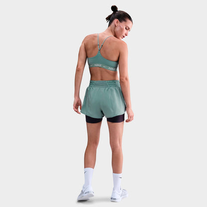 Women's Nike One Dri-FIT Mid-Rise 3" Brief-Lined Shorts - Cannon/Reflective Silver