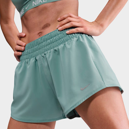 Women's Nike One Dri-FIT Mid-Rise 3" Brief-Lined Shorts - Cannon/Reflective Silver