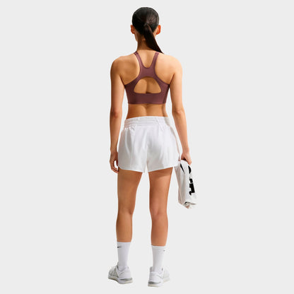 Women's Nike One Dri-FIT Mid-Rise 3" Brief-Lined Shorts - White/Black