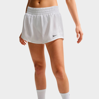 Women's Nike One Dri-FIT Mid-Rise 3" Brief-Lined Shorts - White/Black