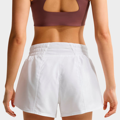 Women's Nike One Dri-FIT Mid-Rise 3" Brief-Lined Shorts - White/Black