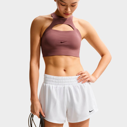 Women's Nike One Dri-FIT Mid-Rise 3" Brief-Lined Shorts - White/Black
