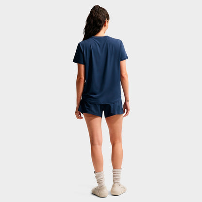 Women's Nike One Dri-FIT Mid-Rise 3" Brief-Lined Shorts - Midnight Navy/White