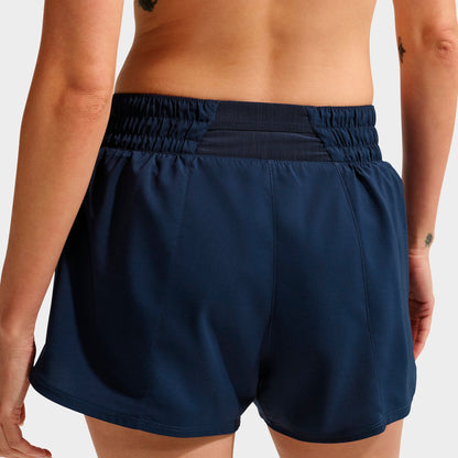 Women's Nike One Dri-FIT Mid-Rise 3" Brief-Lined Shorts - Midnight Navy/White