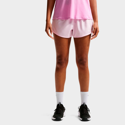Women's Nike One Dri-FIT Mid-Rise 3" Brief-Lined Shorts - Pink Foam/White