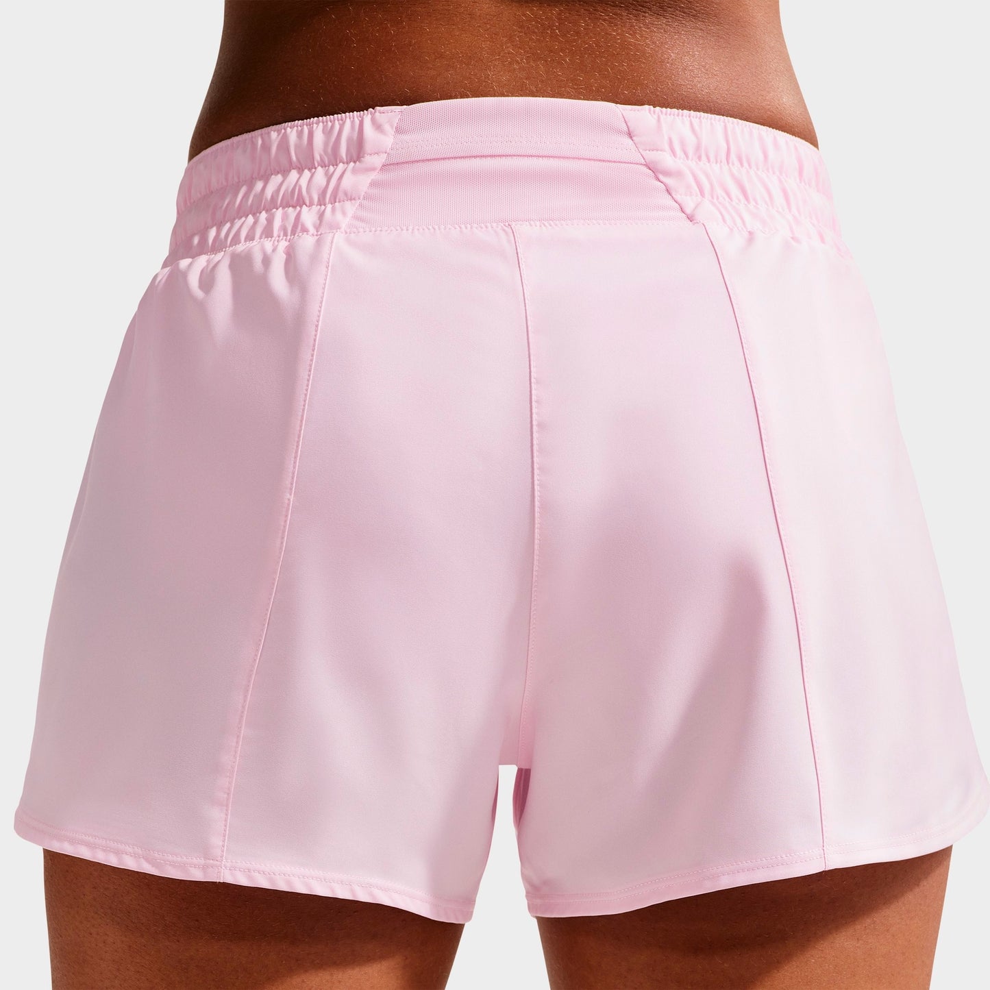 Women's Nike One Dri-FIT Mid-Rise 3" Brief-Lined Shorts - Pink Foam/White