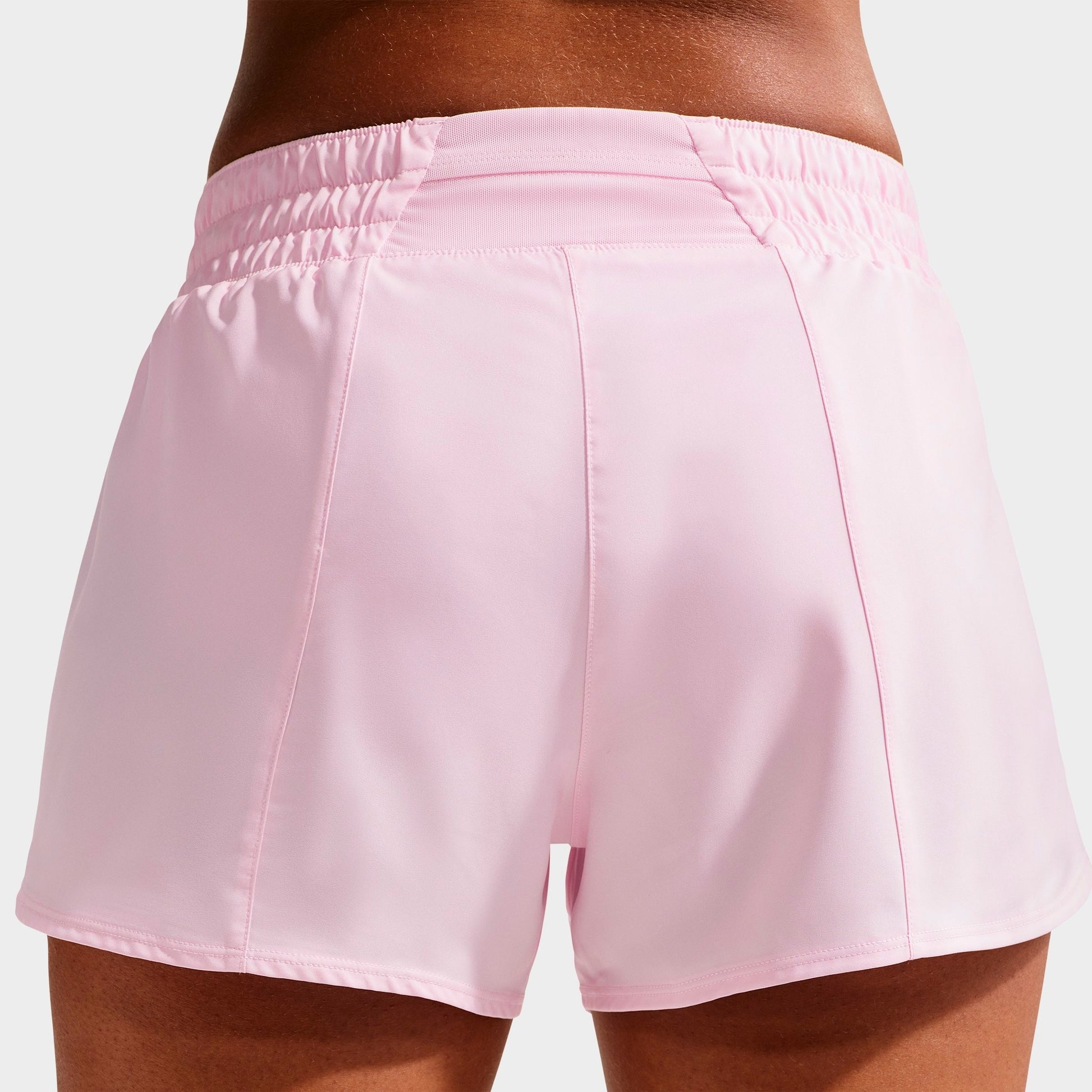 Women's Nike One Dri-FIT Mid-Rise 3" Brief-Lined Shorts - Pink Foam/White