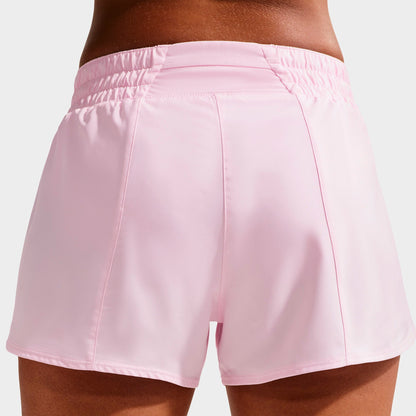 Women's Nike One Dri-FIT Mid-Rise 3" Brief-Lined Shorts - Pink Foam/White