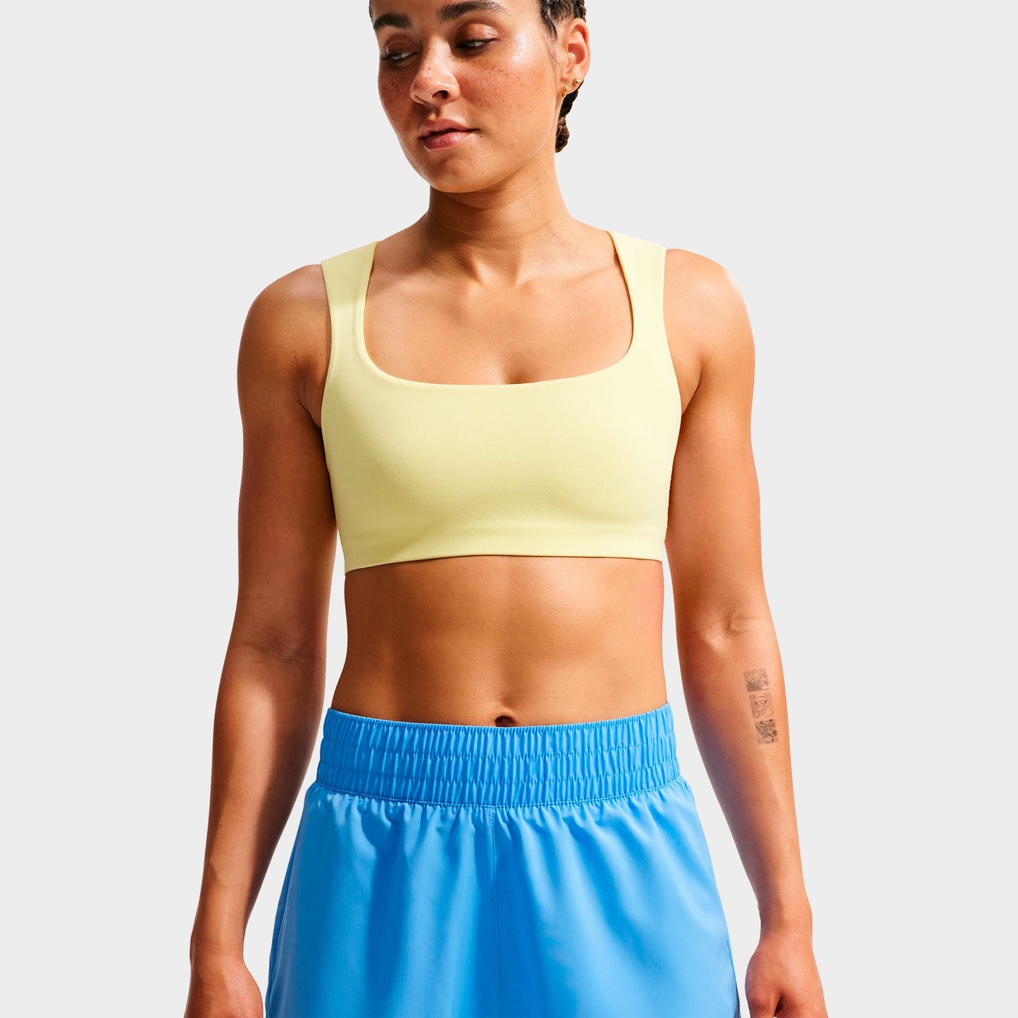 Women's Nike One Fitted Dri-FIT High-Waisted 3-Inch 2-in-1 Shorts - University Blue/White