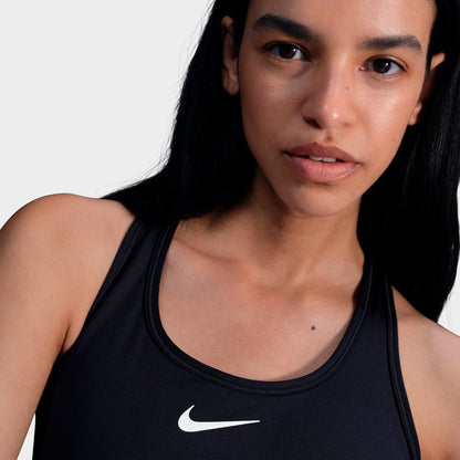 Women's Nike Swoosh Medium Support Sports Bra - Black/White