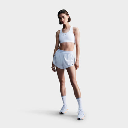Women's Nike Swoosh Medium Support Sports Bra - White/Stone Mauve/Black