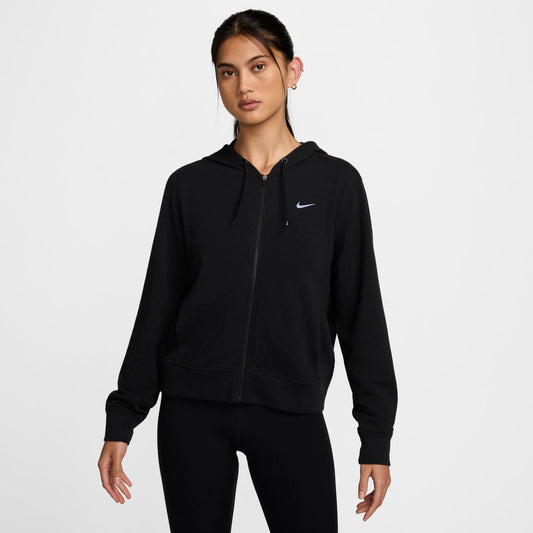 Women's Nike One Dri-FIT French Terry Full-Zip Hoodie - Black
