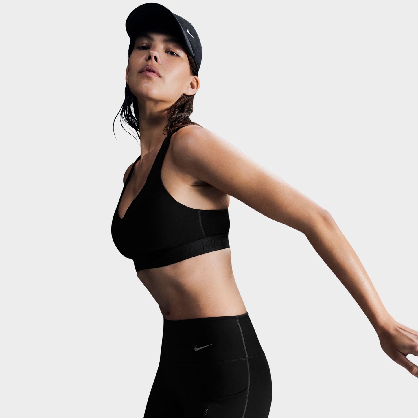 Women's Nike Dri-FIT Indy High Support Sports Bra - Black/Black/Black