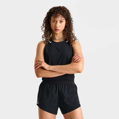 Women's Nike AeroSwift Dri-FIT ADV Crop Tank Top - Black/White
