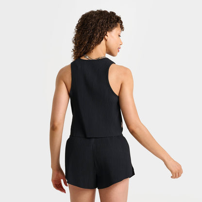 Women's Nike AeroSwift Dri-FIT ADV Crop Tank Top - Black/White