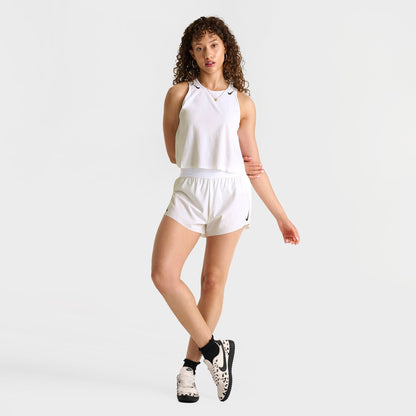 Women's Nike AeroSwift Dri-FIT ADV Crop Tank Top - White/Black