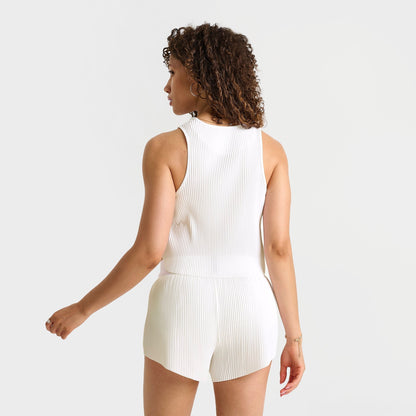 Women's Nike AeroSwift Dri-FIT ADV Crop Tank Top - White/Black