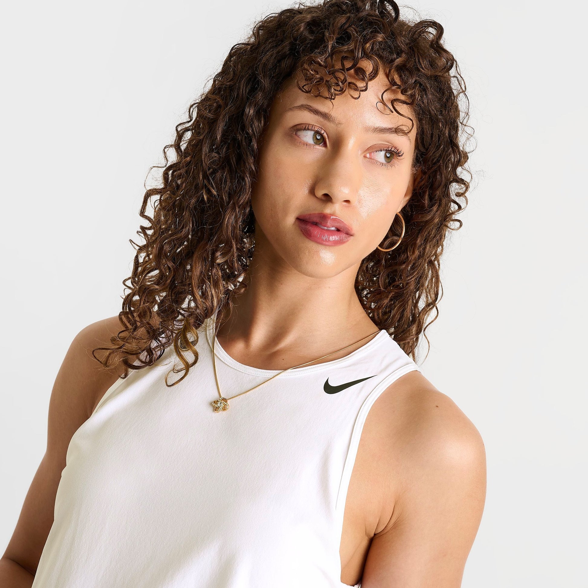 Women's Nike AeroSwift Dri-FIT ADV Crop Tank Top - White/Black