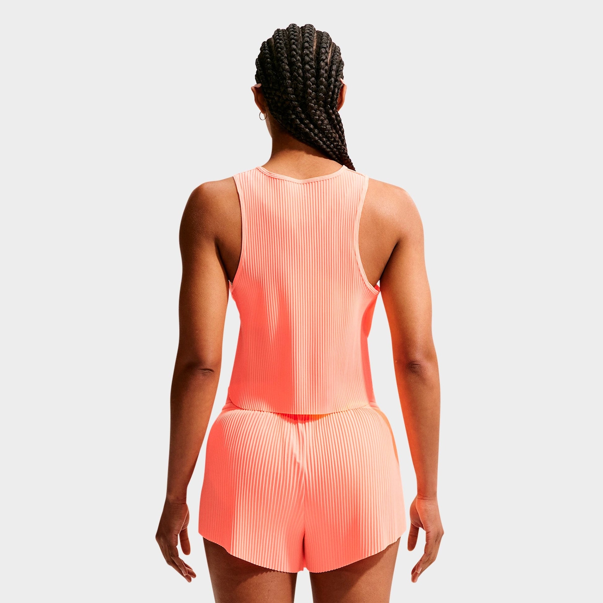 Women's Nike AeroSwift Dri-FIT ADV Crop Tank Top - Orange Pulse/Black