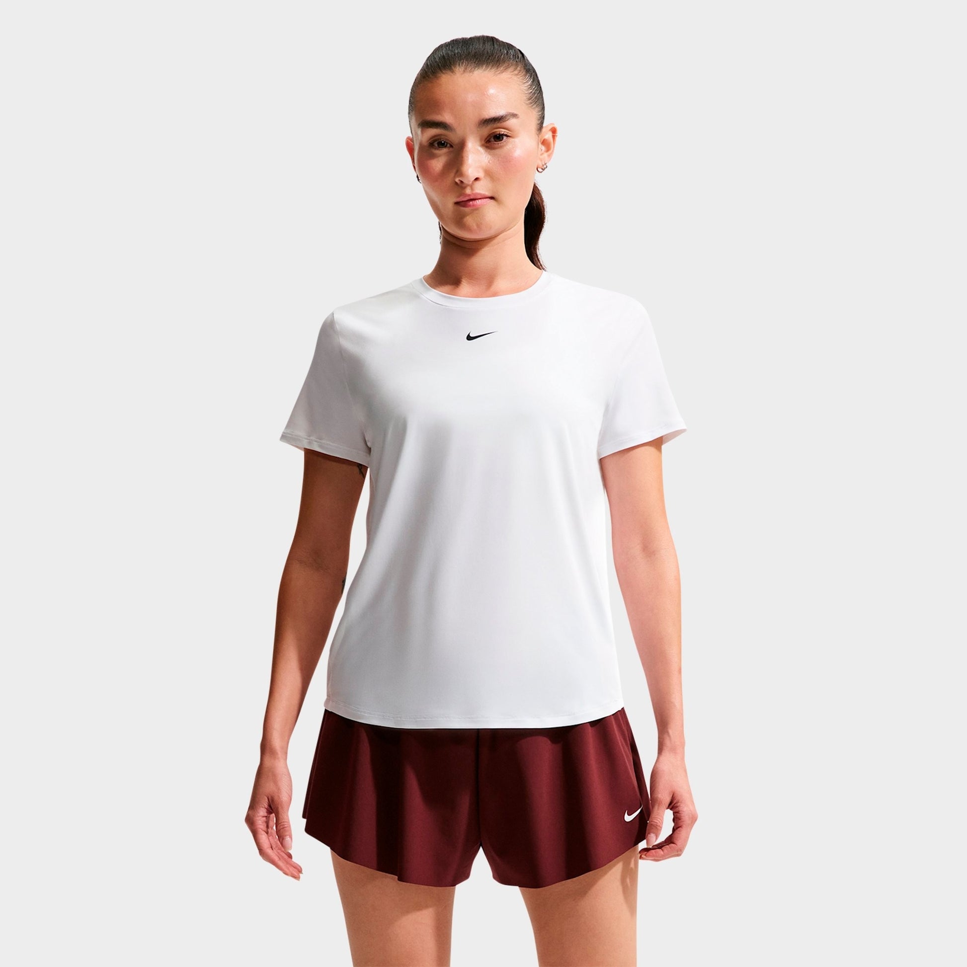 Women's Nike One Classic Dri-FIT Short-Sleeve T-Shirt - White/Black