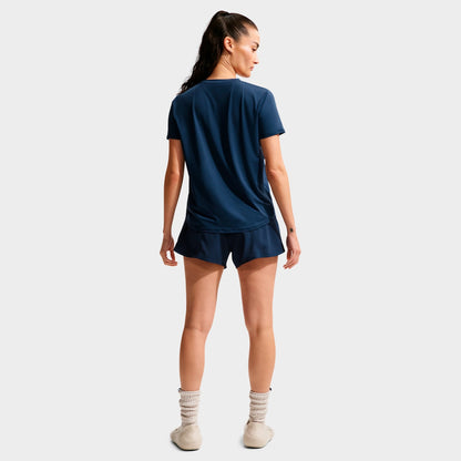 Women's Nike One Classic Dri-FIT Short-Sleeve T-Shirt - Midnight Navy/White