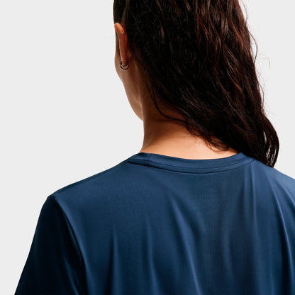 Women's Nike One Classic Dri-FIT Short-Sleeve T-Shirt - Midnight Navy/White
