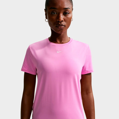 Women's Nike One Classic Dri-FIT Short-Sleeve T-Shirt - Light Magenta/White