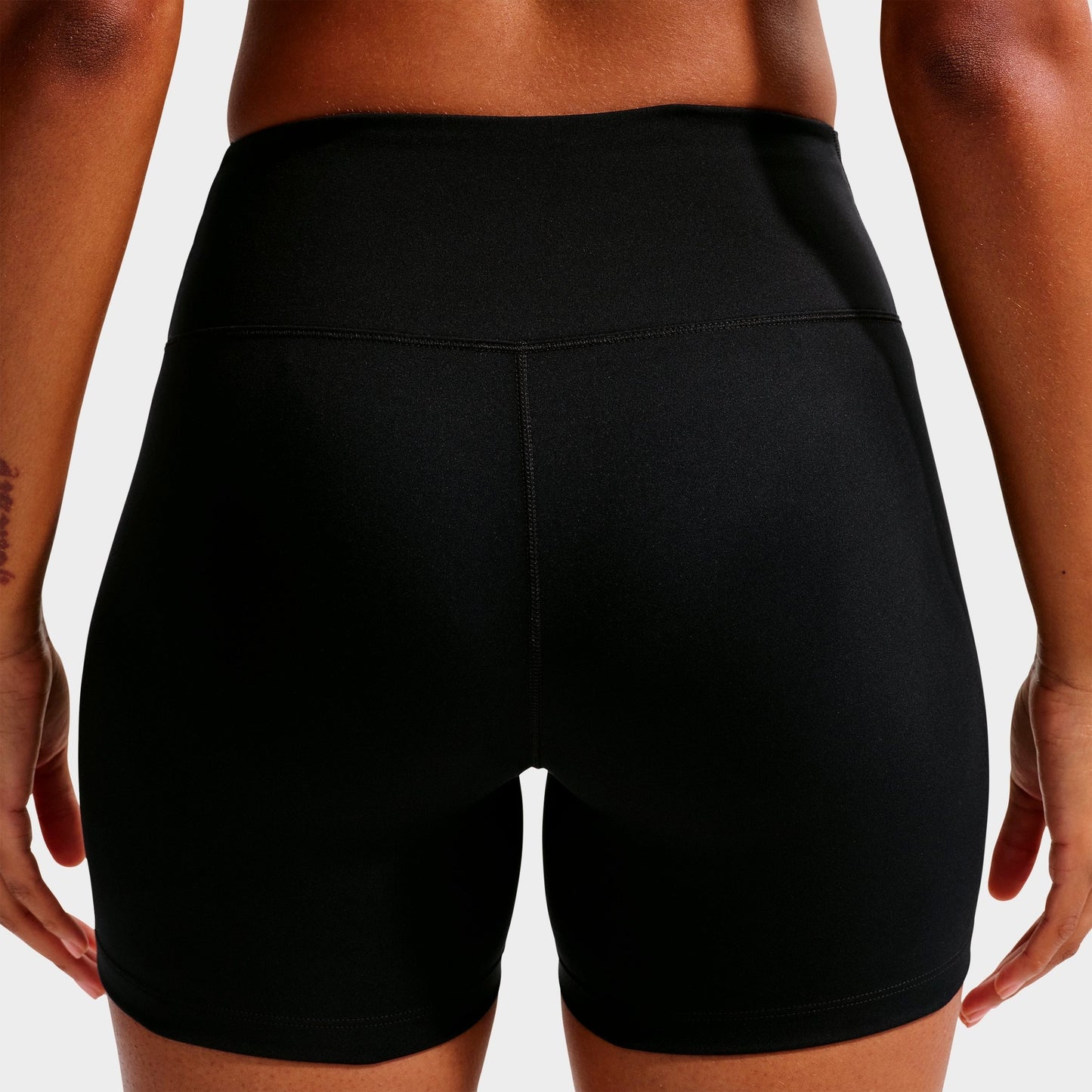 Women's Nike One High-Waisted 5" Biker Shorts - Black/White