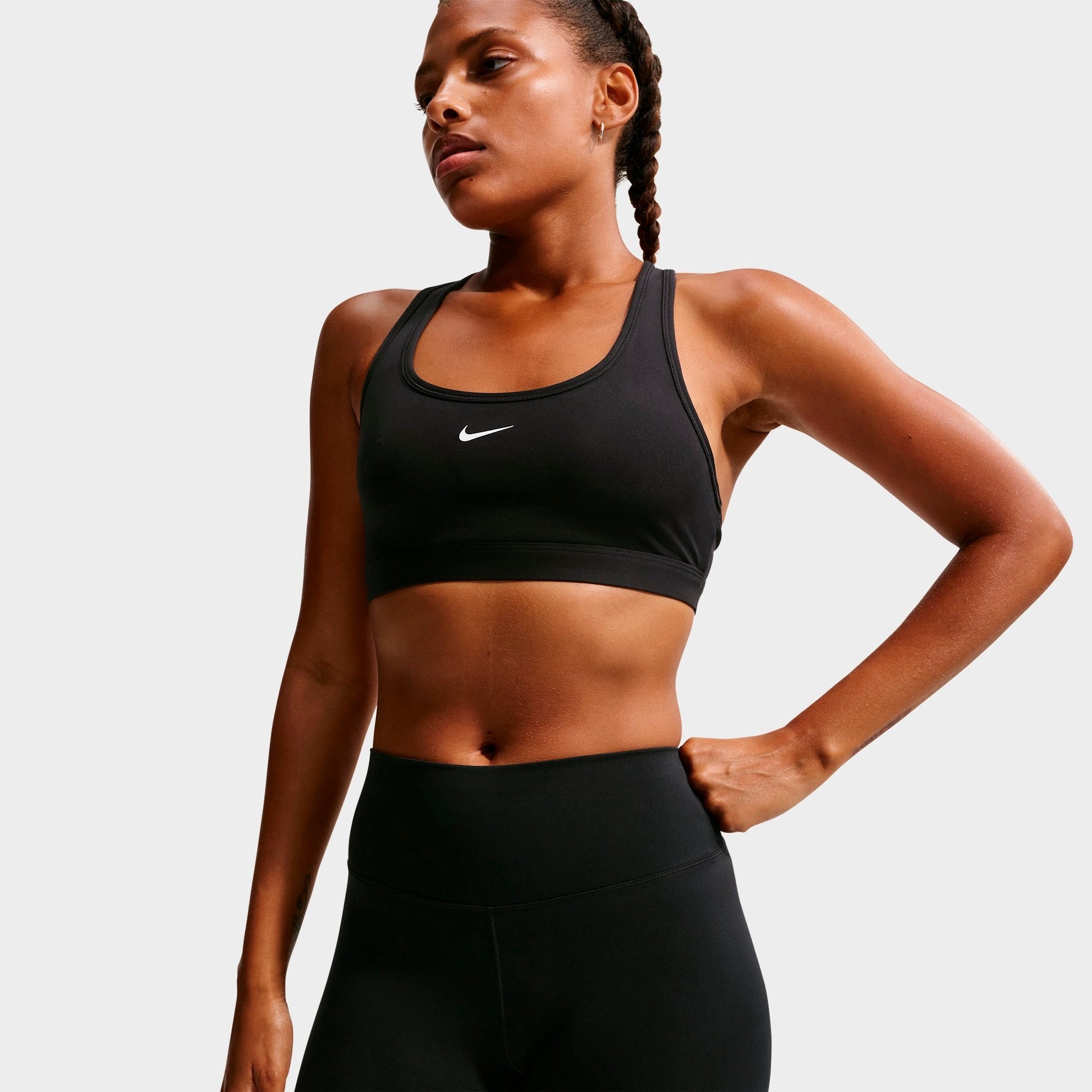 Women's Nike One High-Waisted 5" Biker Shorts - Black/White