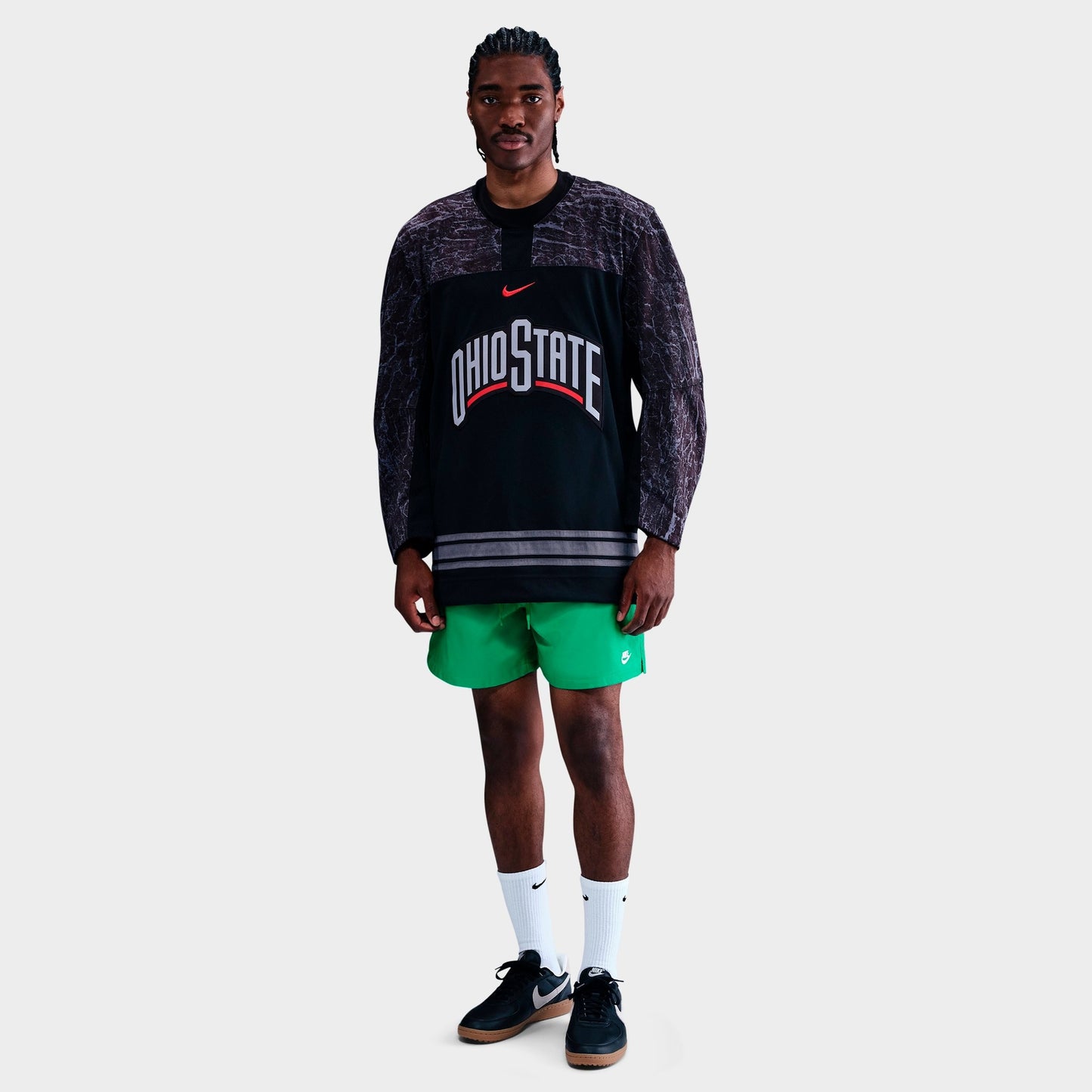 Men's Nike Club Woven 6" Flow Shorts - Stadium Green/White