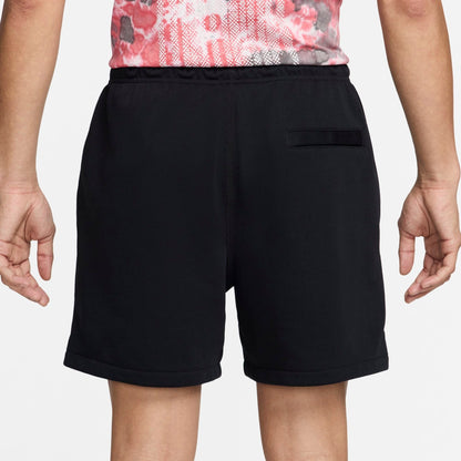 Men's Nike Club French Terry Flow Shorts - Black/Black/White