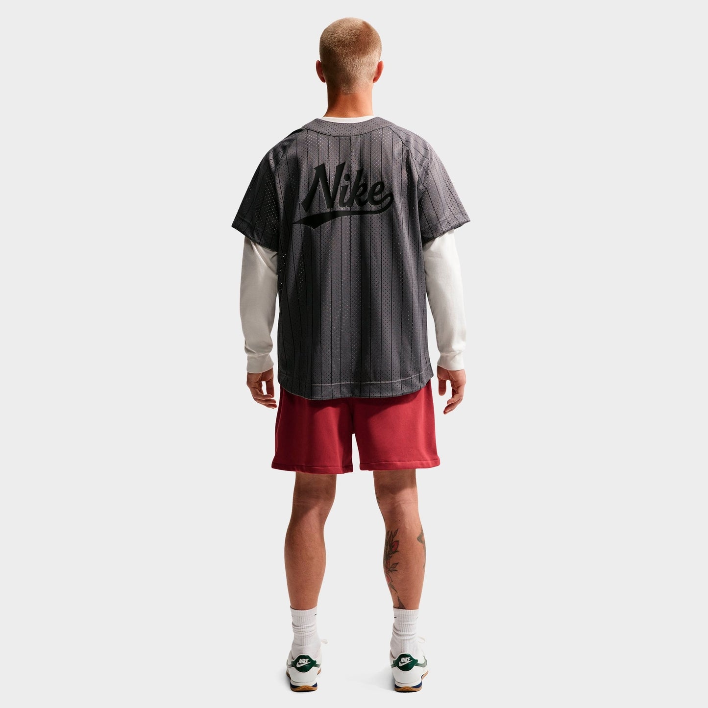 Men's Nike Club French Terry Flow Shorts - Team Crimson/Team Crimson/White