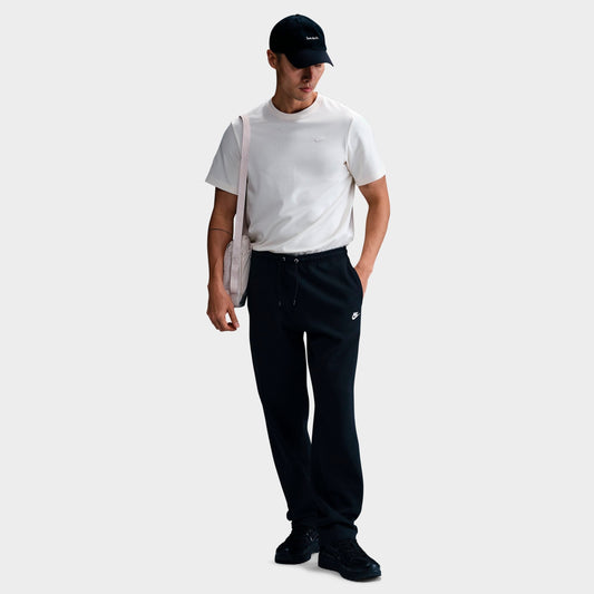 Men's Nike Club Fleece Premium Open-Hem Sweatpants - Black/Black/White