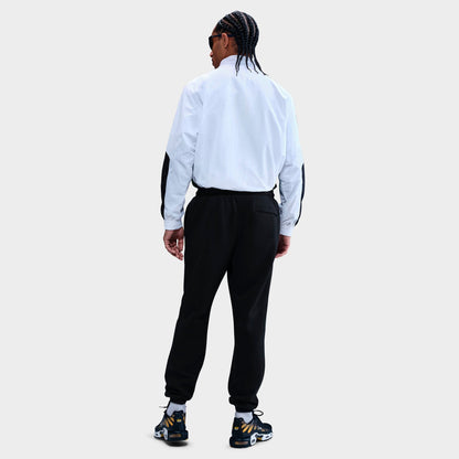Men's Nike Club Fleece Brushed Premium Cuffed Sweatpants - Black/Black/White