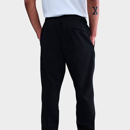 Men's Nike Club Fleece Brushed Premium Cuffed Sweatpants - Black/Black/White