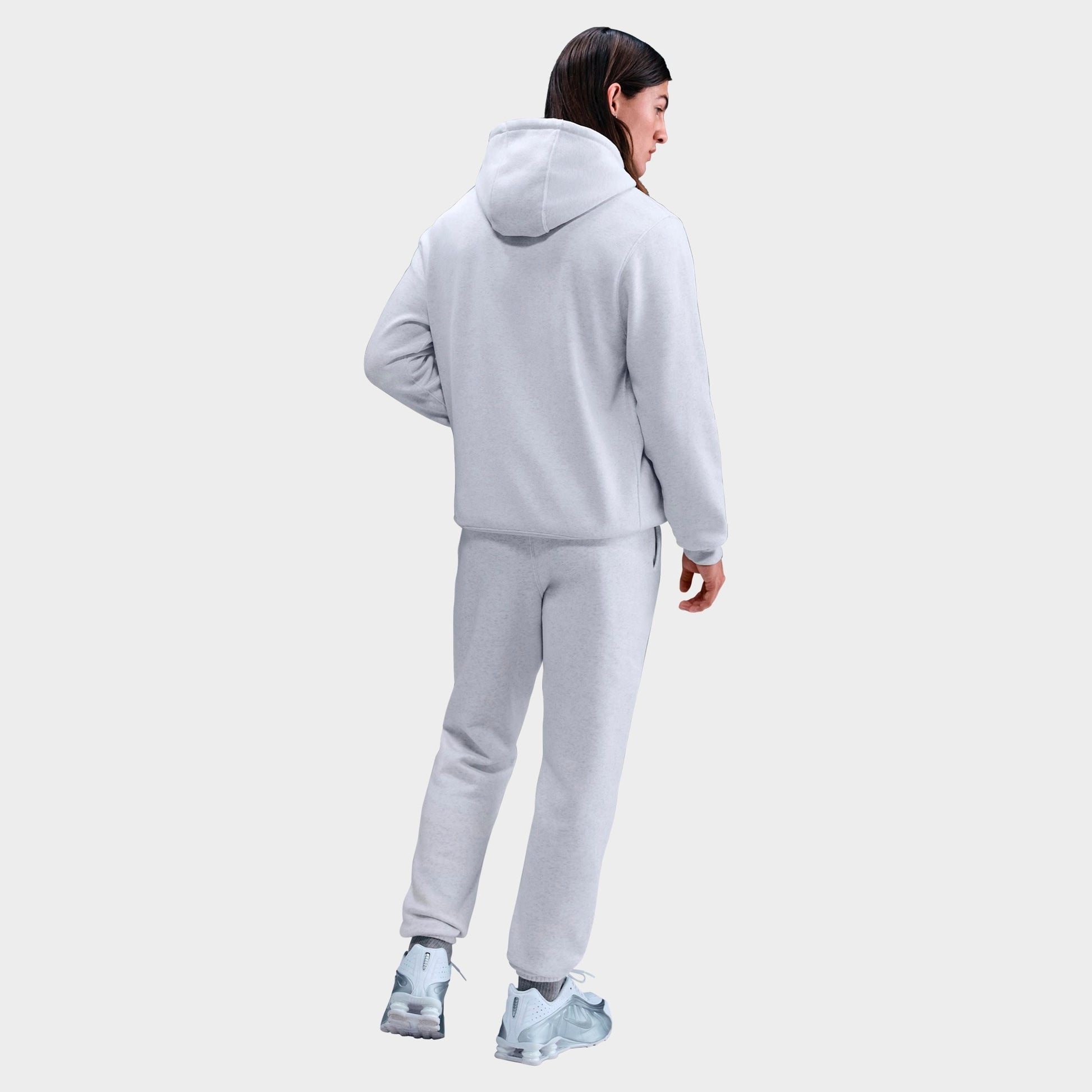 Men's Nike Club Fleece Brushed Premium Cuffed Sweatpants - Birch Heather/White/White