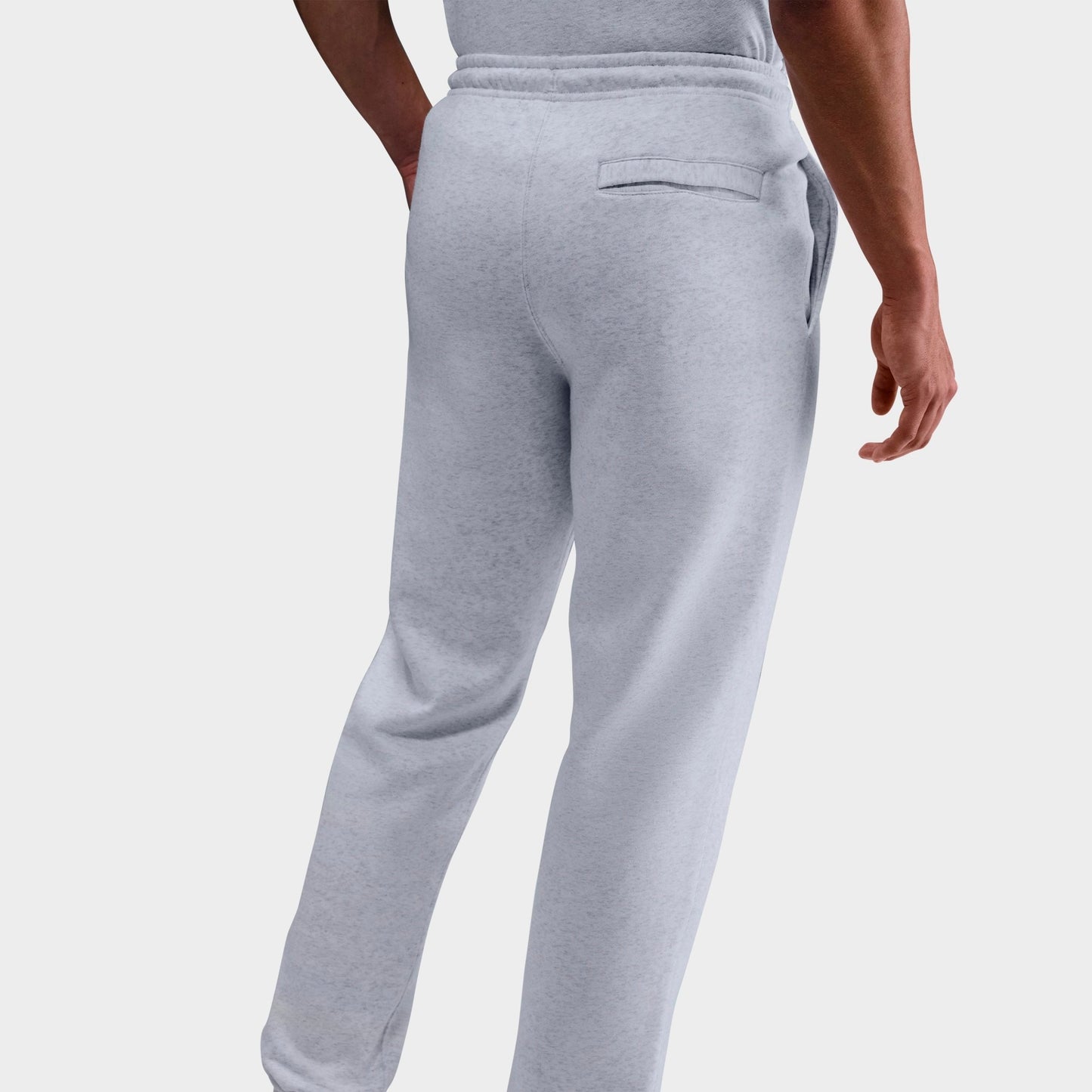 Men's Nike Club Fleece Brushed Premium Cuffed Sweatpants - Birch Heather/White/White